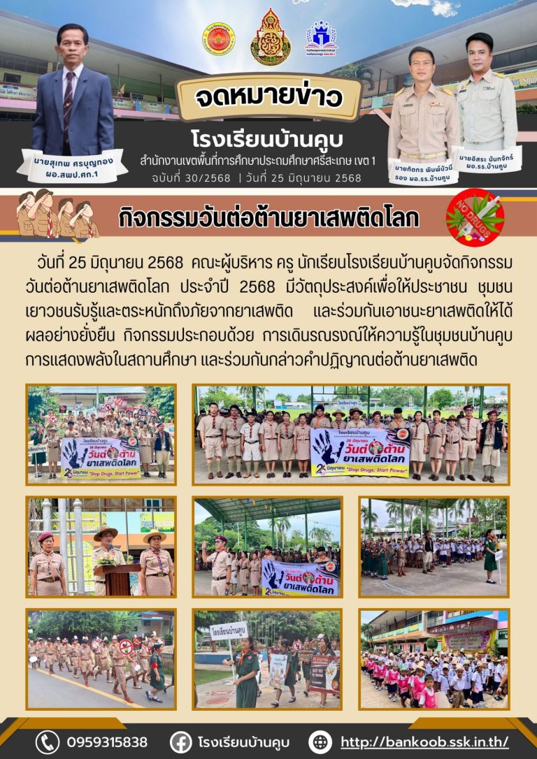 กิจกรรมวันต่อต้านยาเสพติดโลก